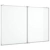 vidaXL Whiteboard magnetisch inklapbaar 120x100x1,7 cm aluminium