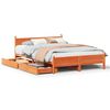 vidaXL Bedframe zonder matras massief grenenhout wasbruin 160x200 cm