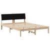 vidaXL Bedframe Bruin en zwart 140 x 200 cm Massief grenenhout