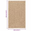 vidaXL Vloerkleed ZIZUR beige binnen en buiten 160x230 cm jute look