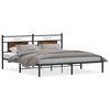 vidaXL Bedframe zonder matras hout gerookt eikenkleurig 160x200 cm