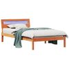 vidaXL Bedframe met hoofdeinde Wasbruin 90 x 190 cm Massief grenenhout