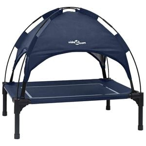 vidaXL Hondenbed 63 x 49,5 x 60 cm Staal Marineblauw