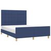 vidaXL Bedframe zonder matras stof blauw 140x200 cm