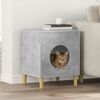 vidaXL Kattenhuis Beton 42,5 x 40 x 53 cm Bewerkt hout