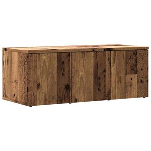 vidaXL Tv-meubel 80x34x30 cm bewerkt hout oud houtkleurig