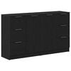 vidaXL Dressoir Zwart Eiken 120 x 30 x 70 cm Bewerkt hout