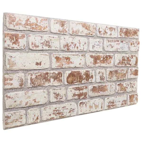 vidaXL Wandpanelen 10 pcs Rood en Wit 100 x 50 cm EPS-schuim