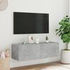 vidaXL Tv-wandmeubel met LED-verlichting 100x35x31 cm betongrijs