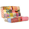 vidaXL Poef 100x100x20 cm stof patchwork