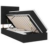 vidaXL Opslag bed met matras met hoofdeinde Zwart 90 x 200 cm Stof