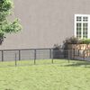 vidaXL Hondenkennel 18 m&sup2; staal zilverkleurig