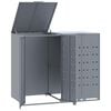 vidaXL Containerberging voor 2 containers 138x79x117 cm staal grijs