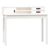 vidaXL Bureau 110x50x93 cm massief grenenhout wit