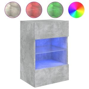 vidaXL Tv-wandmeubel met LED-verlichting 40x30x60,5 cm betongrijs