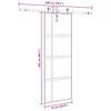 vidaXL Schuifdeur met beslagset 76x205 cm gehard glas zwart