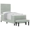 vidaXL Boxspring bed met kussen Lichtgrijs 200 x 80 cm Fluweel
