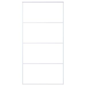 vidaXL Schuifdeur 102,5x205 cm mat ESG-glas en aluminium wit