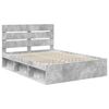 vidaXL Bedframe met hoofdeinde Beton 140 x 200 cm Massief grenenhout