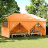 vidaXL Partytent inklapbaar pop-up met 4 zijwanden oranje