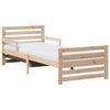 vidaXL Bedframe met uitklapbaar matras Bruin 80 x 200 cm