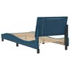 vidaXL Bedframe met LED zonder matras "Hanko" fluweel blauw 90x190 cm
