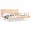 vidaXL Bedframe met hoofdbord massief hout