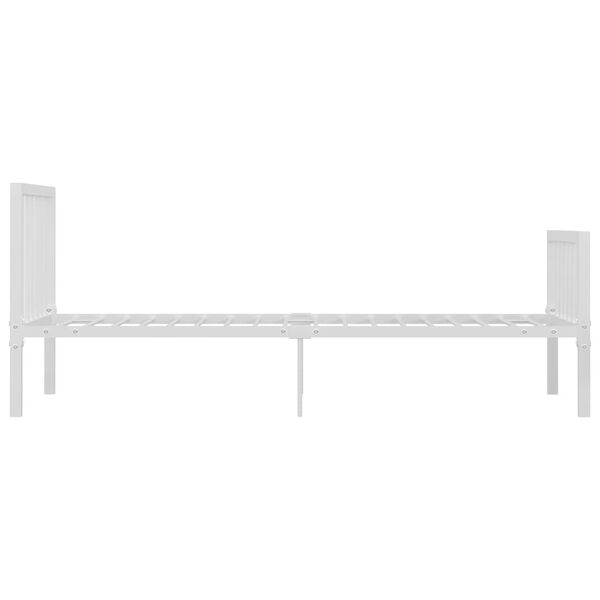 vidaXL Bedframe metaal wit 90x200 cm