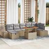 vidaXL Tuin Sofa Set 8 pcs Beige poly rattan