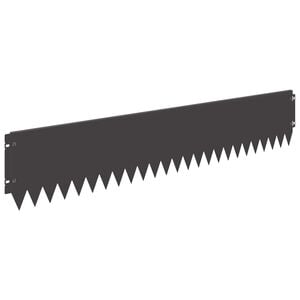 vidaXL Gazonrand 10 pcs 103 x 20 cm Staal Zwart