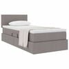 vidaXL Opbergbed met matras met matras Taupe 90 x 200 cm Bewerkt hout