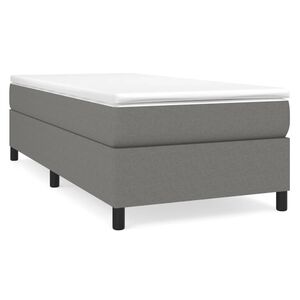 vidaXL Boxspring bed 100x200 cm stof donkergrijs