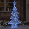 vidaXL Kerstboom met 160 LED Blauw 150 cm Acryl
