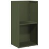 vidaXL Brandhoutrek 40x30x80 cm koudgewalst staal olijfgroen