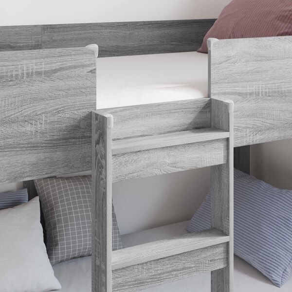 vidaXL Bunk Bed voor Kinderen Grijs Sonoma 100 x 190 cm Bewerkt hout
