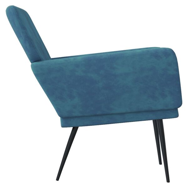 vidaXL Fauteuil 62x79x79 cm fluweel blauw