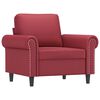 vidaXL Fauteuil 60 cm kunstleer wijnrood