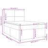 vidaXL Boxspring met matras stof cr&egrave;mekleurig 140x190 cm
