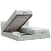 vidaXL Ottoman bed met matras met hoofdeinde 2 st Lichtgrijs Fluweel