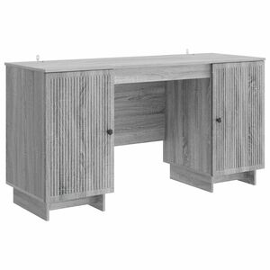 vidaXL Bureau Grijs Sonoma Bewerkt hout 142,5 x 50 x 75 cm