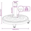 vidaXL Parasolvoet Zwart &Oslash;38-48 mm PE en beton en ijzer