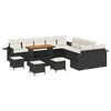 vidaXL Tuinbankenset 14 st Zwart poly rattan