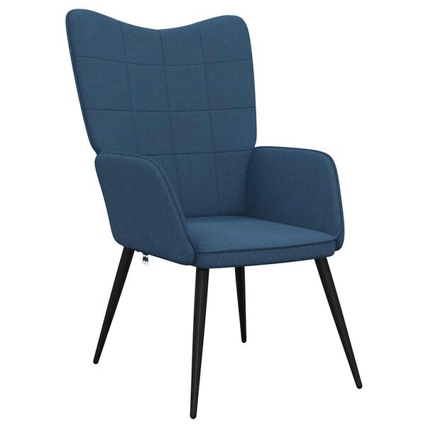 vidaXL Relaxstoel stof blauw