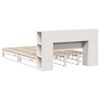 vidaXL Bed met boekenkast zonder matras massief hout wit 160x200 cm