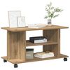 vidaXL Tv-meubel met wieltjes 80x40x45cm bewerkt hout artisanaal eiken