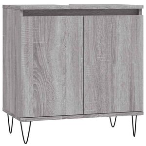 vidaXL Badkamerkast 58x33x60 cm bewerkt hout grijs sonoma eikenkleurig