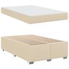 vidaXL Bedframe met matras Cr&egrave;me 120 x 200 cm Stof