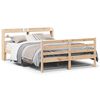 vidaXL Bedframe met hoofdbord massief grenenhout 160x200 cm
