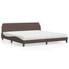 vidaXL Bed met matras "Dover" kunstleer bruin 200x200 cm