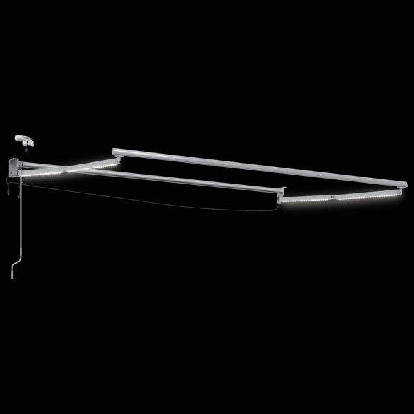 vidaXL Elektrisch Uittrekbaar Zonnescherm Blauw en Wit 2,5 x 2 m